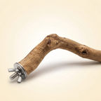 Natural Wood Parrot Perch - detail