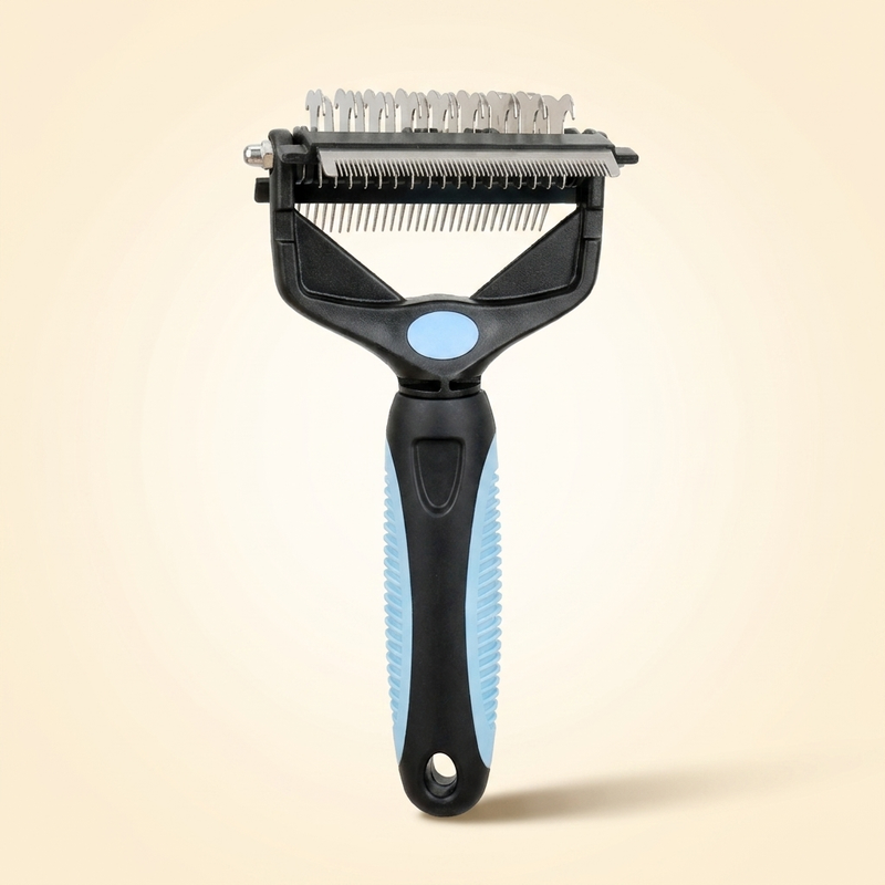 3-in-1 Pet Deshedding Brush | Dog & Cat Fur Knot Cutter, Undercoat Rake & Grooming Comb