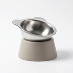 Tilted Stainless Steel Cat Bowl - studio