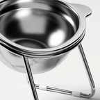 Tilted Stainless Steel Bowl - detail