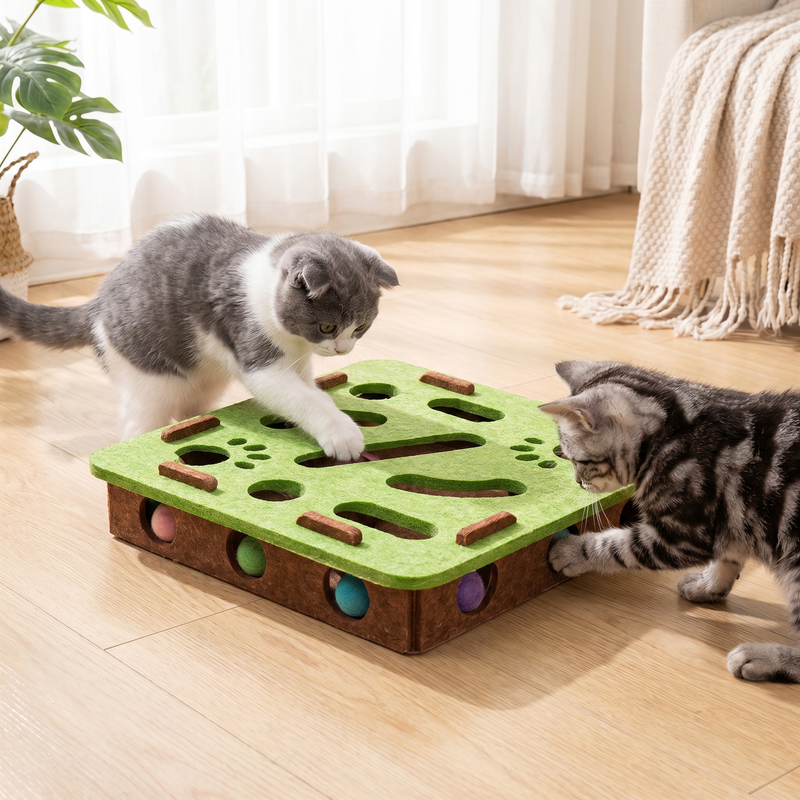 Felt Ball Puzzle Cat Toy