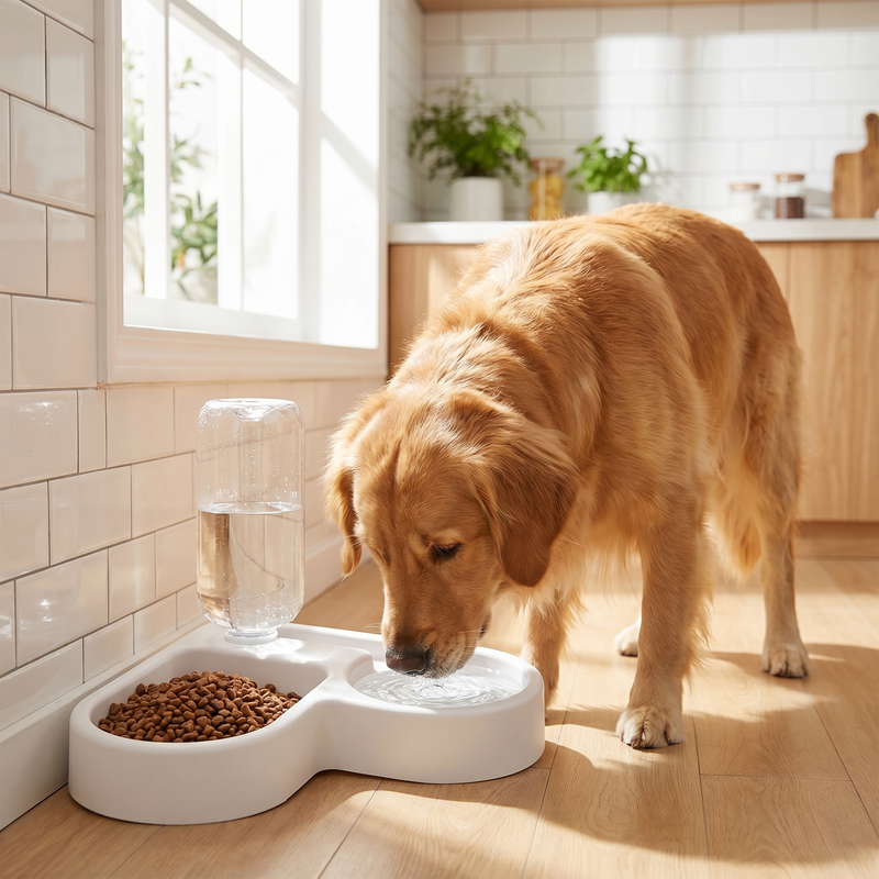 Gravity-fed Pet Water Bowl